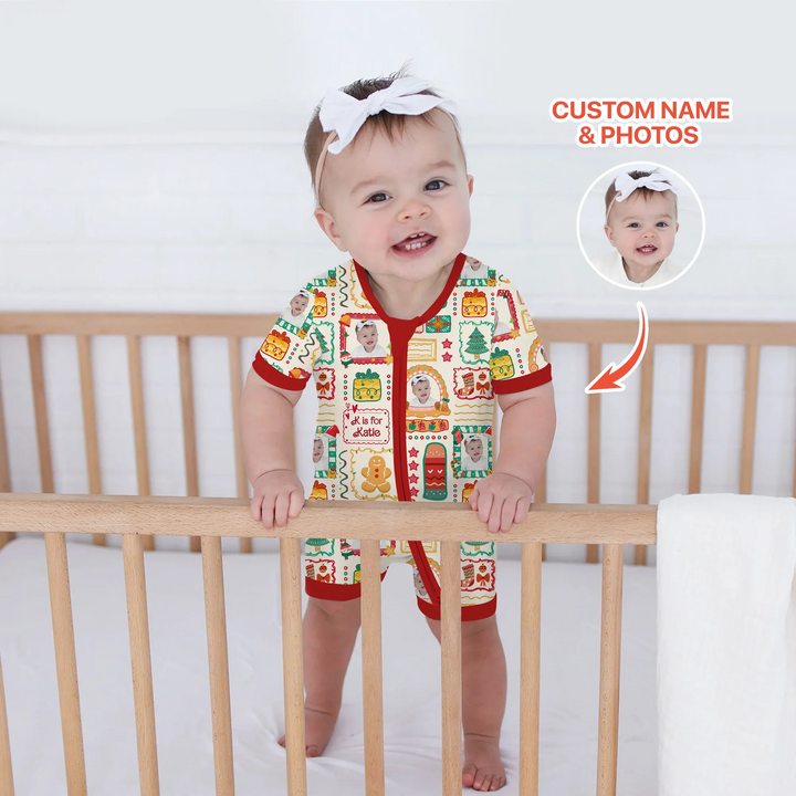 Custom Photo Christmas Frame Custom Name Shorty Zippy , Custom Photo Christmas Frame Custom Name Shorty Zippy - 0-3M