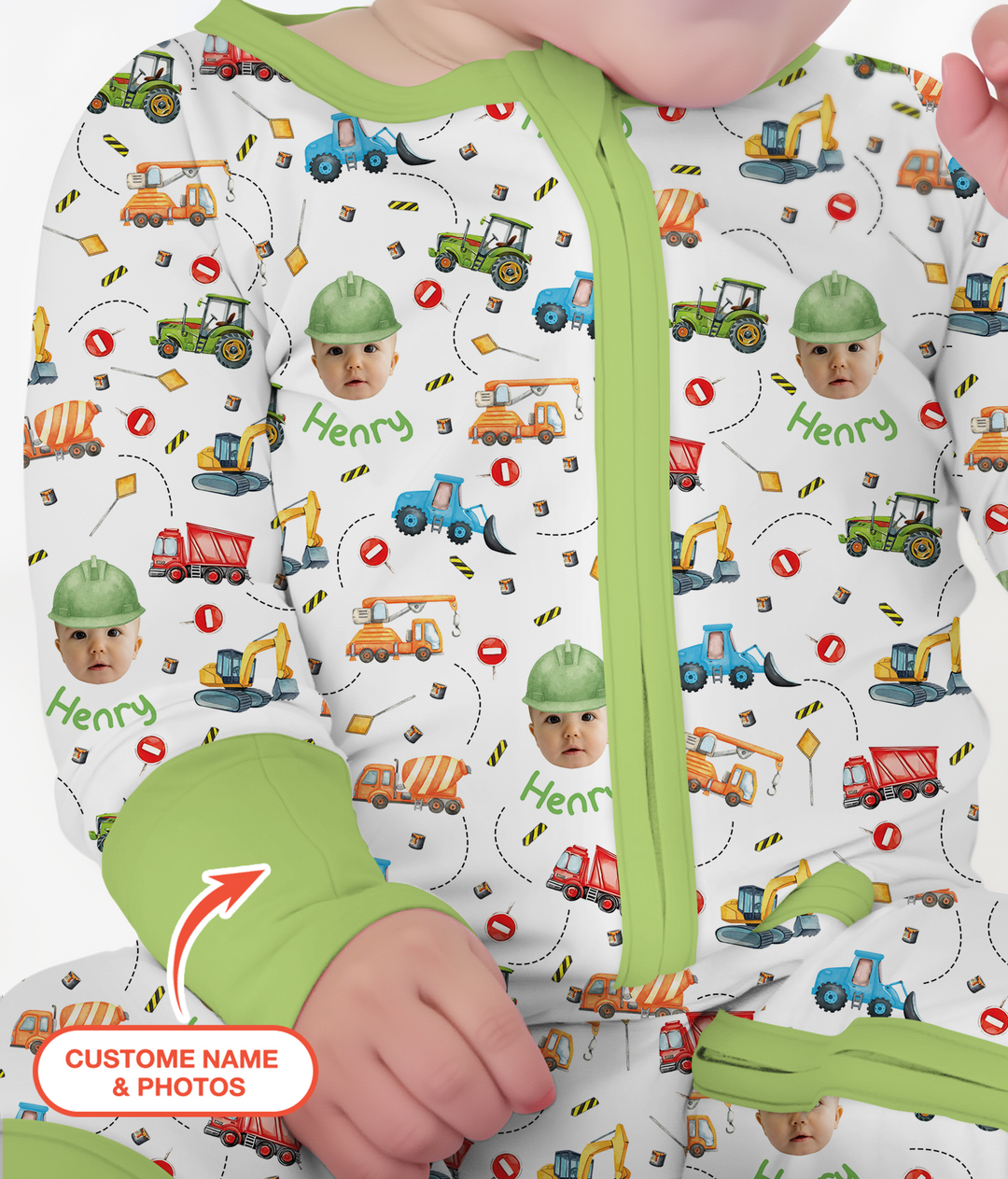 Custom Photo Little Construction Heroes Convertible Zippy