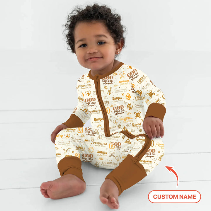 Personalized God Says I Am Custom Name Convertible Zippy , Personalized God Says I Am Custom Name Convertible Zippy - 0-3M