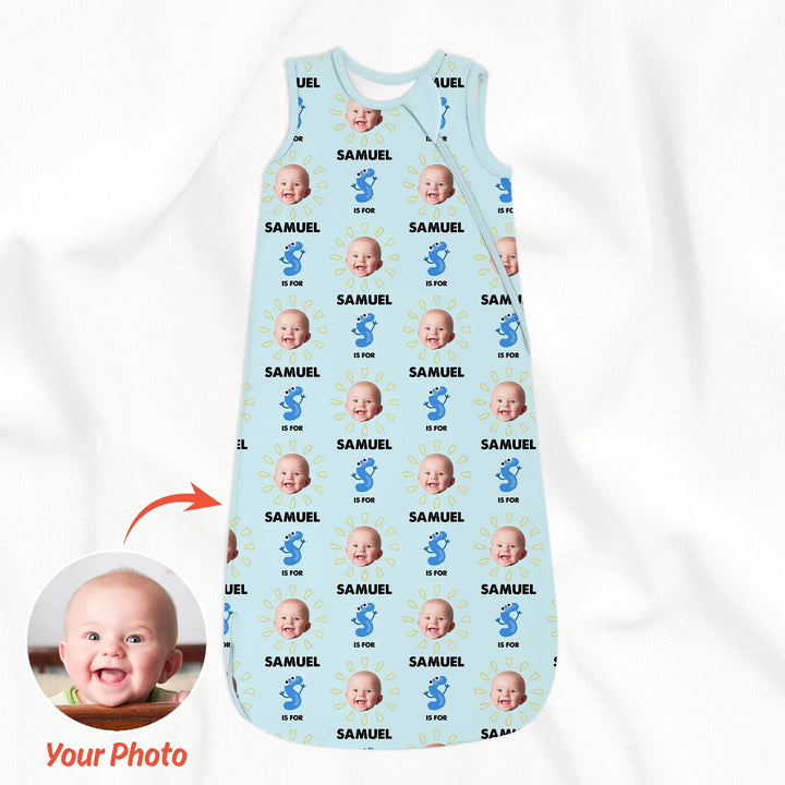Alphabet Custom Name And Photo Sleep Bag 1.0 TOG , Alphabet Custom Name And Photo Sleep Bag 1.0 TOG - XS