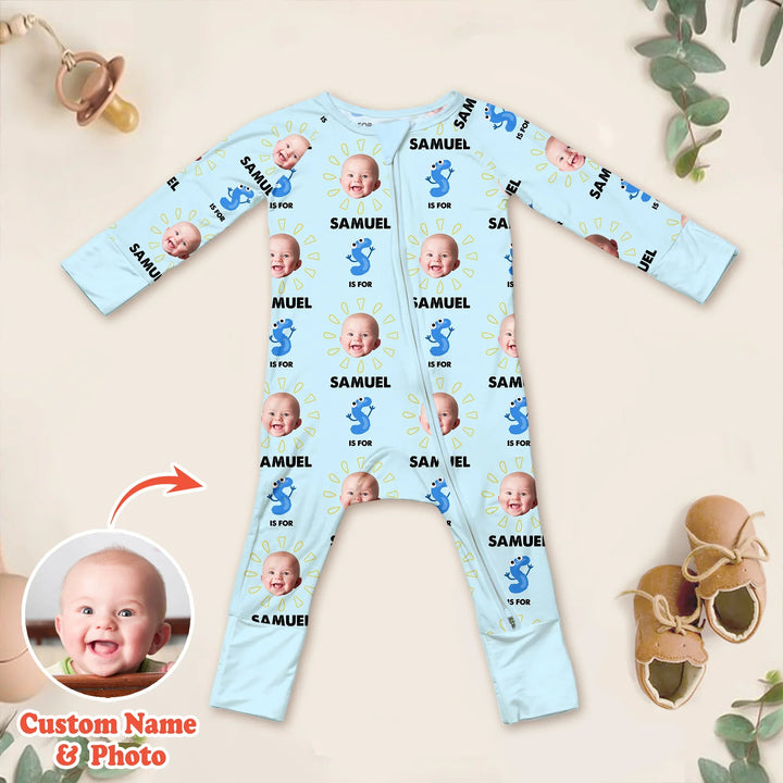 Alphabet Custom Face Baby Convertible Zippy , Alphabet Custom Face Baby Convertible Zippy - 0-3M