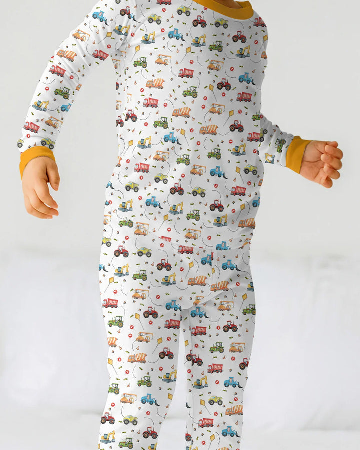 Little Construction Heroes Two Piece Long Sleeve Pajama Set , Little Construction Heroes Two Piece Long Sleeve Pajama Set - 12-18M