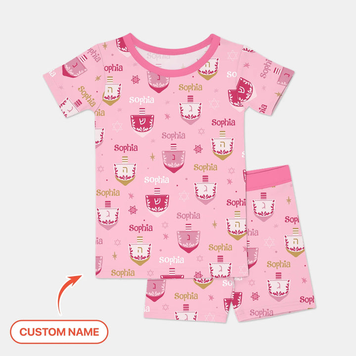 Zweiteiliges Pyjama-Set mit kurzen Ärmeln und Shorts im Sommer-Design