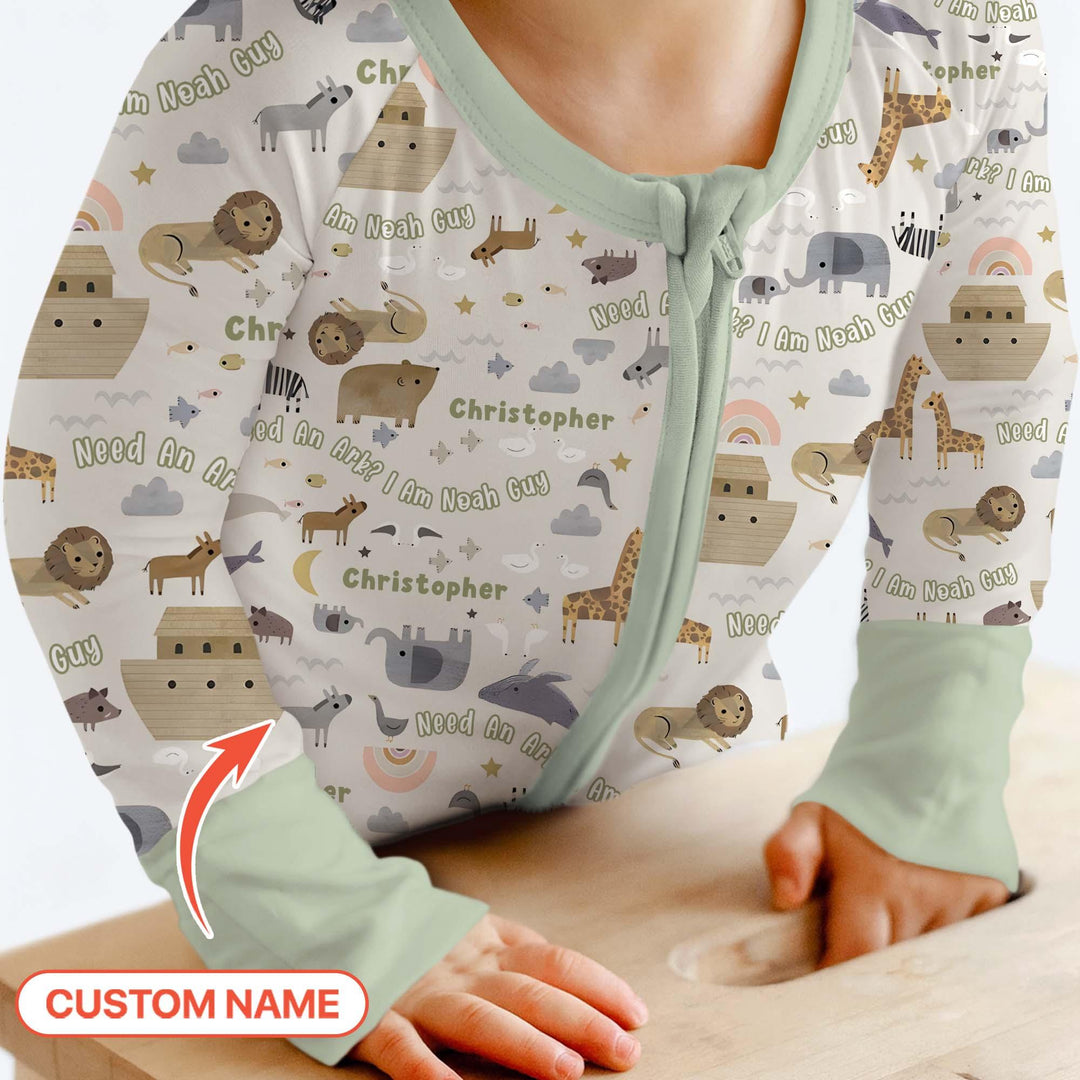Need An Ark? I Noah Guy Custom Name Convertible Zippy , Need An Ark? I Noah Guy Custom Name Convertible Zippy - 0-3M