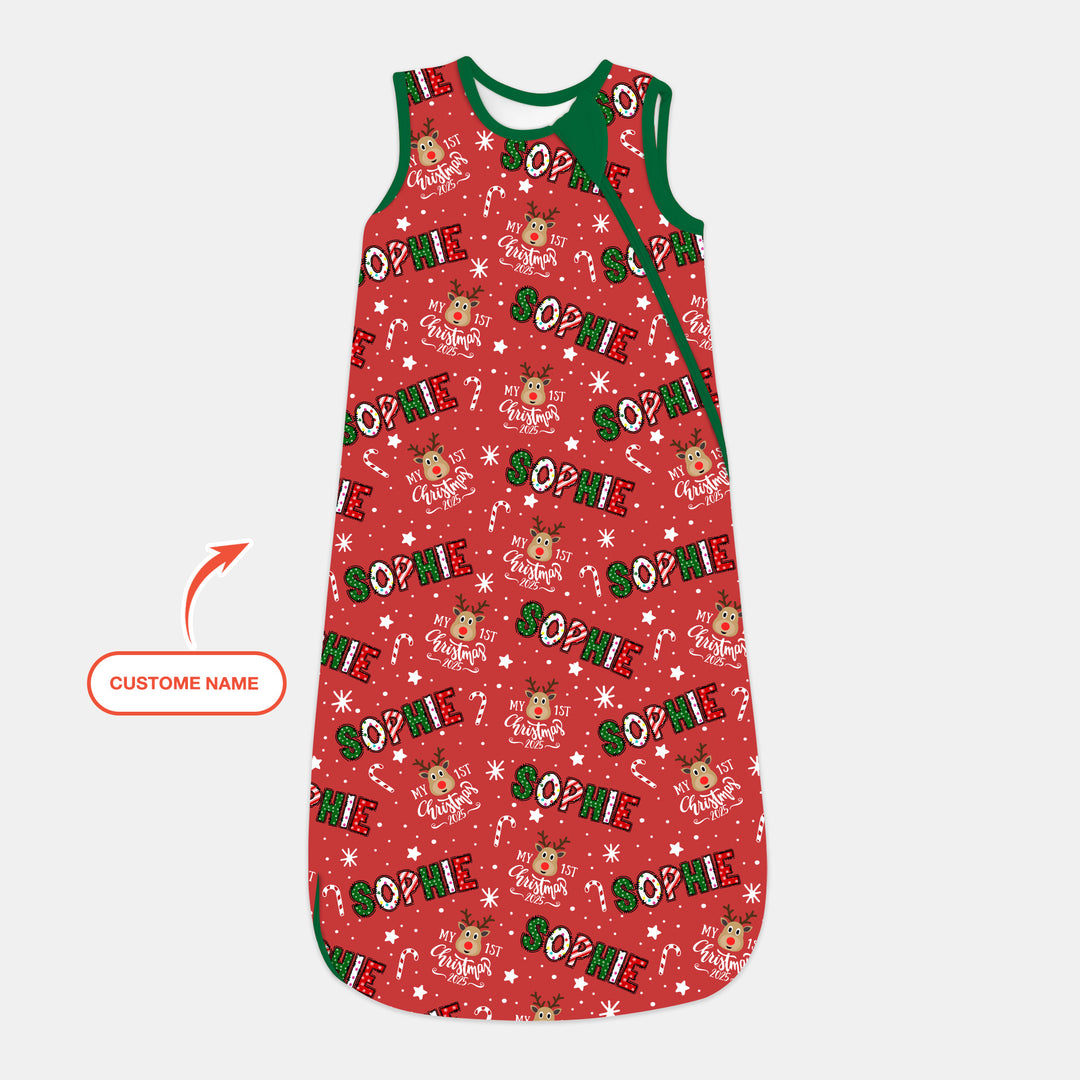 Custom Name "My First Christmas 2025" Sleep Bag , Custom Name "My First Christmas 2025" Sleep Bag - XS / 0.5 TOG