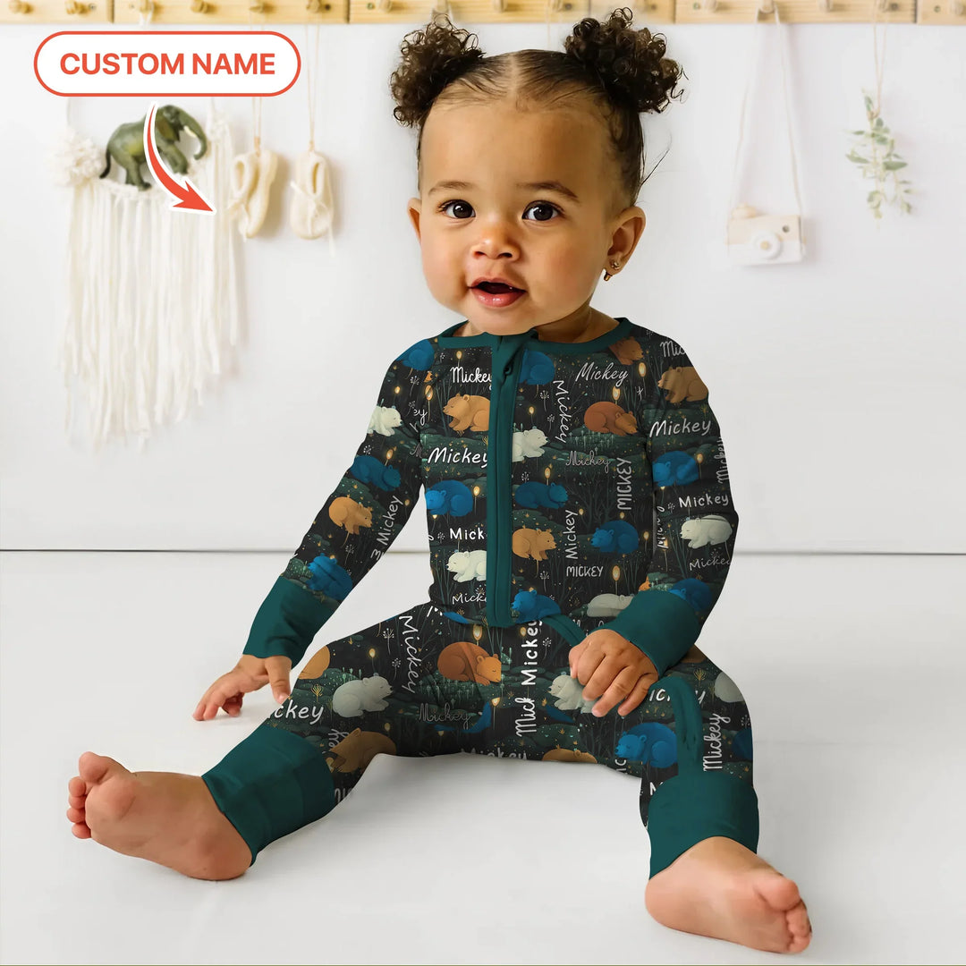Woodland Whimsy Custom Name Convertible Zippy , Woodland Whimsy Custom Name Convertible Zippy - 0-3M