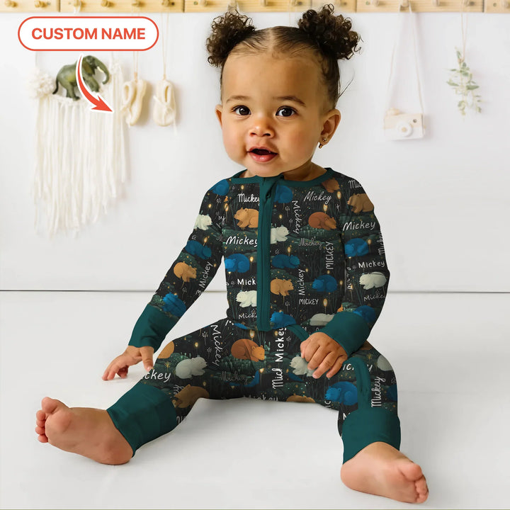 Woodland Whimsy Custom Name Convertible Zippy , Woodland Whimsy Custom Name Convertible Zippy - 0-3M