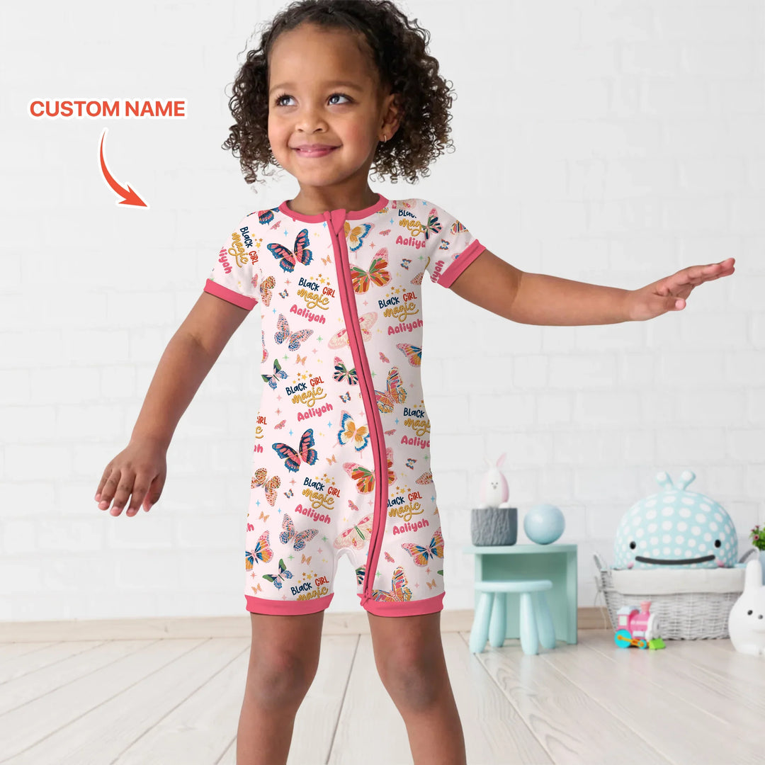 Black Girl Magic Custom Name Shorty Zippy , Black Girl Magic Custom Name Shorty Zippy - 0-3M
