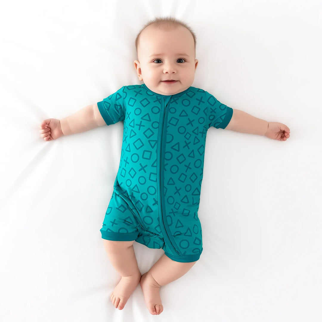 XOXO Shapes Shorty Zippy Boy Version , XOXO Shapes Shorty Zippy Boy Version - 0-3M