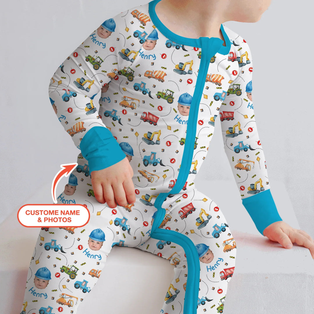 Gerippte Babykleidung mit individuellem Foto - Weich & Skizzenhaft