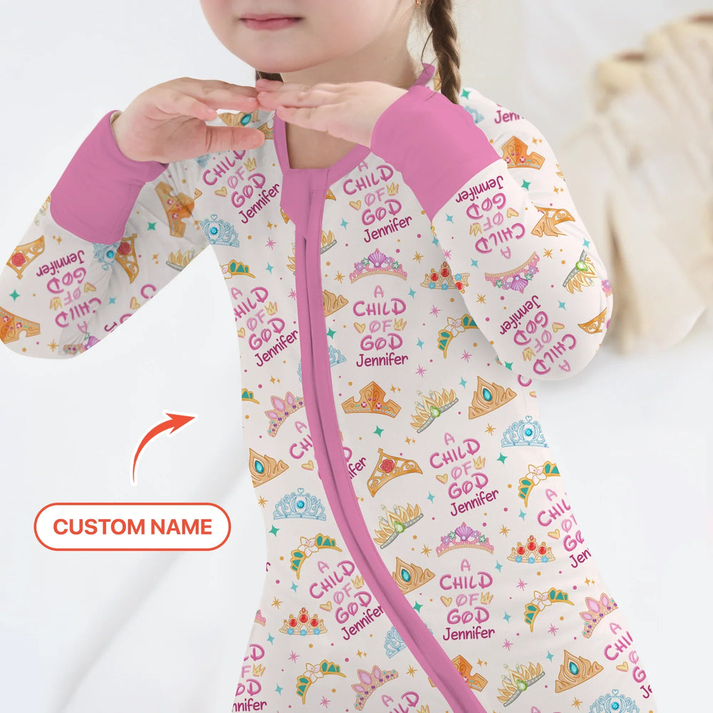 Princess A Child Of God Custom Name Convertible Zippy , Princess A Child Of God Custom Name Convertible Zippy - 0-3M
