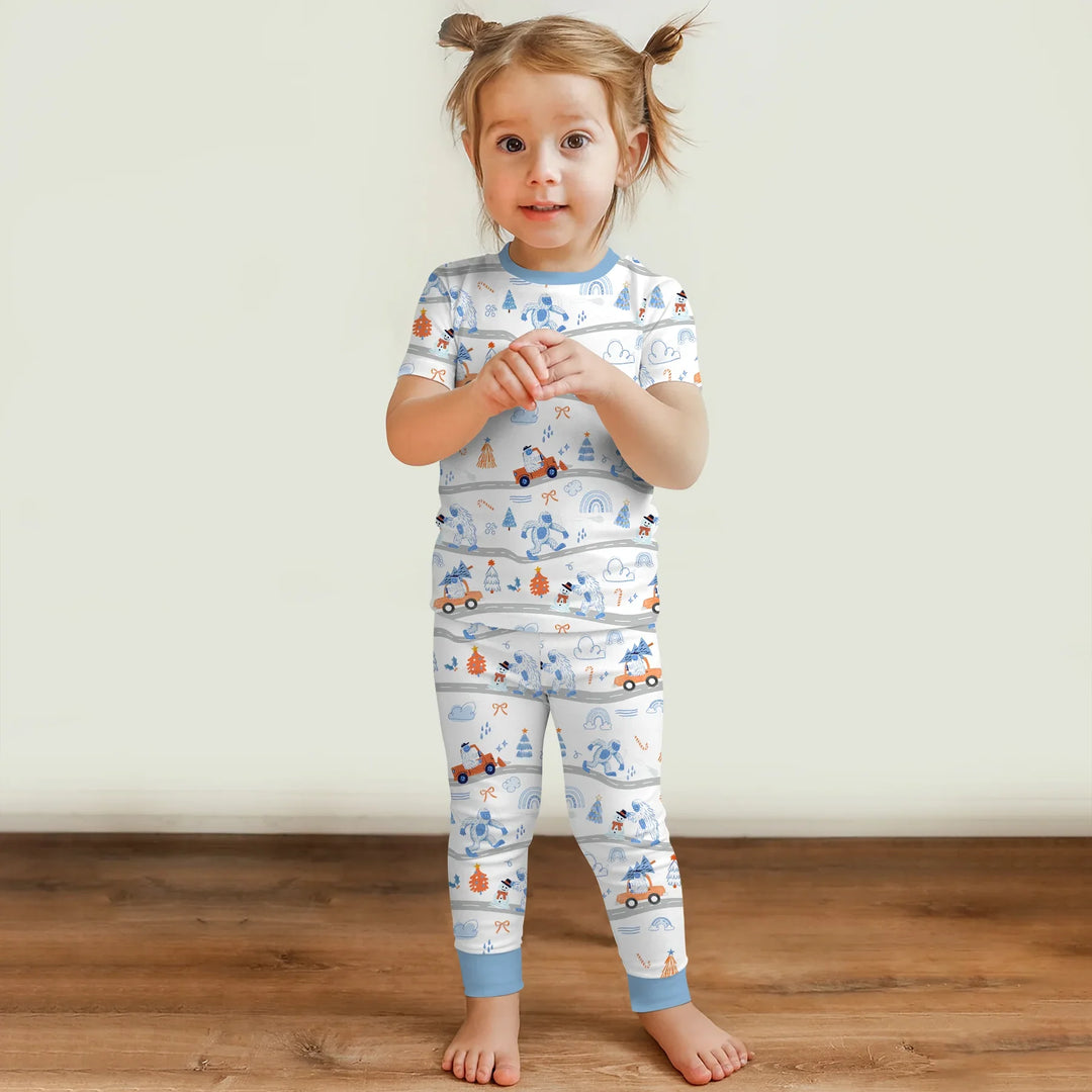 Zweiteiliges, kurzärmliges Pyjama-Set mit Marienkäfern
