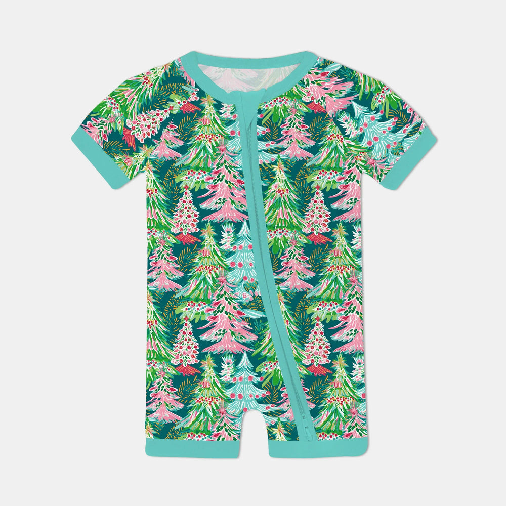 Brushstroke Merry Trees Shorty Zippy , Brushstroke Merry Trees Shorty Zippy - 0-3M