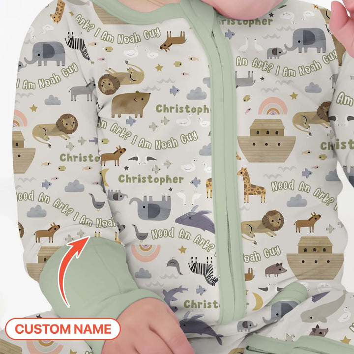 Need An Ark? I Noah Guy Custom Name Convertible Zippy , Need An Ark? I Noah Guy Custom Name Convertible Zippy - 0-3M