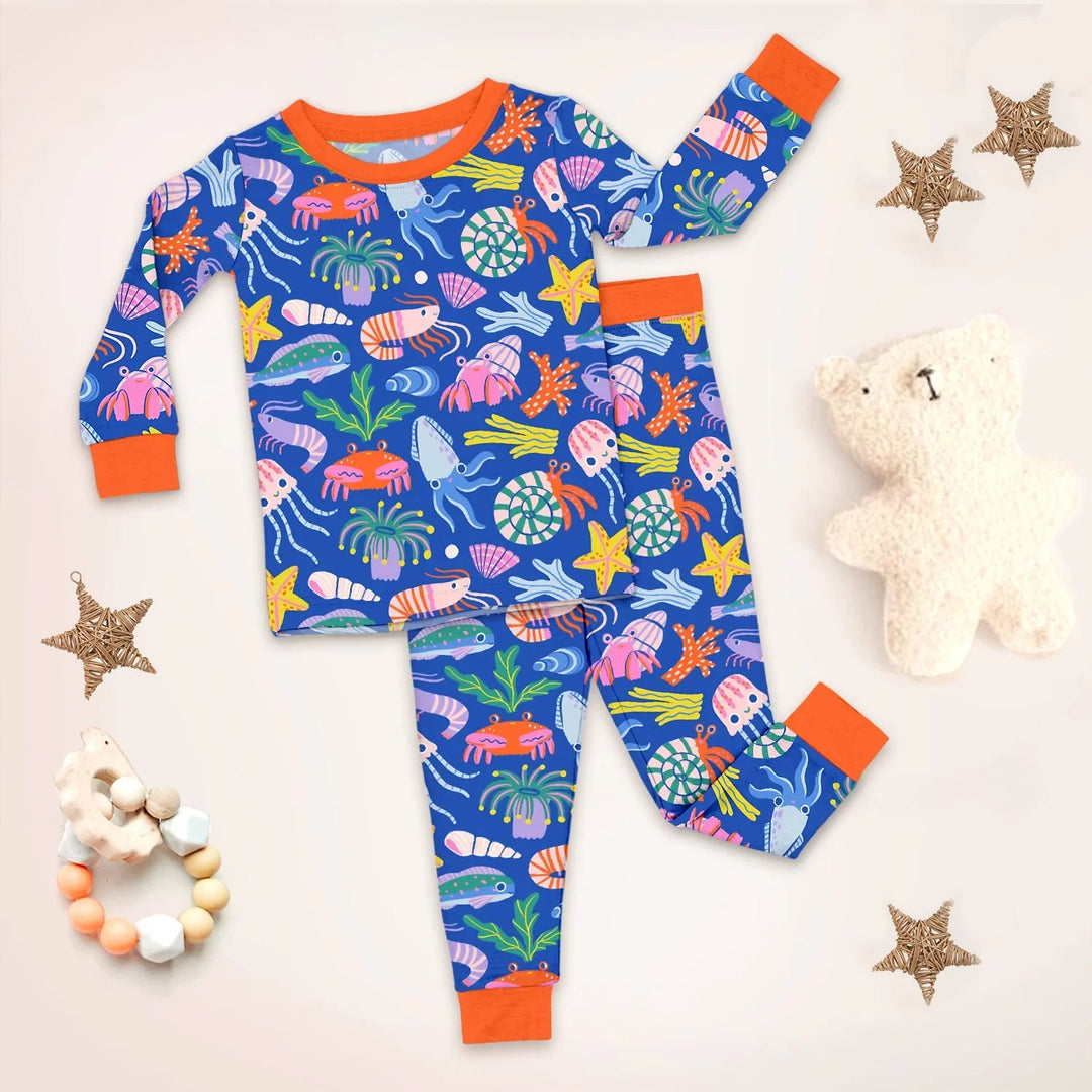 Under the Sea Two Piece Long Sleeve Pajama Set , Under the Sea Two Piece Long Sleeve Pajama Set - 12-18M
