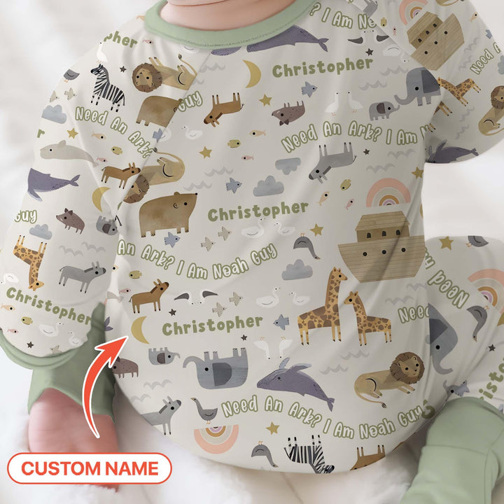 Need An Ark? I Noah Guy Custom Name Convertible Zippy , Need An Ark? I Noah Guy Custom Name Convertible Zippy - 0-3M