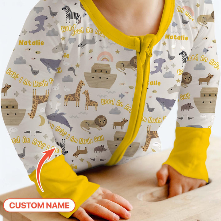Need An Ark? I Noah Guy Custom Name Convertible Zippy , Need An Ark? I Noah Guy Custom Name Convertible Zippy - 0-3M
