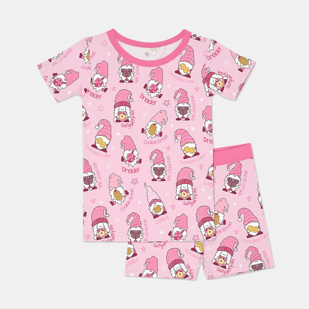 Template Zweiteiliges Pyjama-Set mit kurzen Ärmeln und Shorts