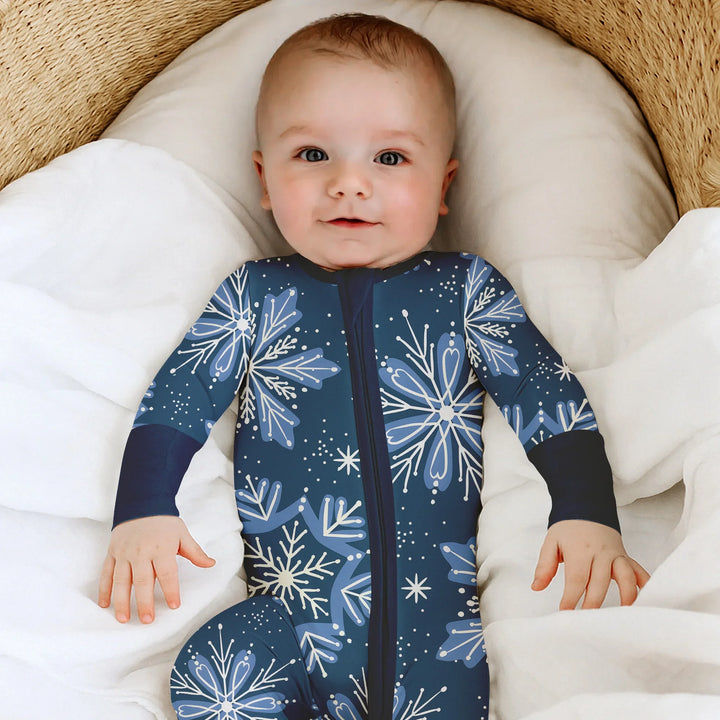 Winter Snowflakes Convertible Zippy , Winter Snowflakes Convertible Zippy - 0-3M