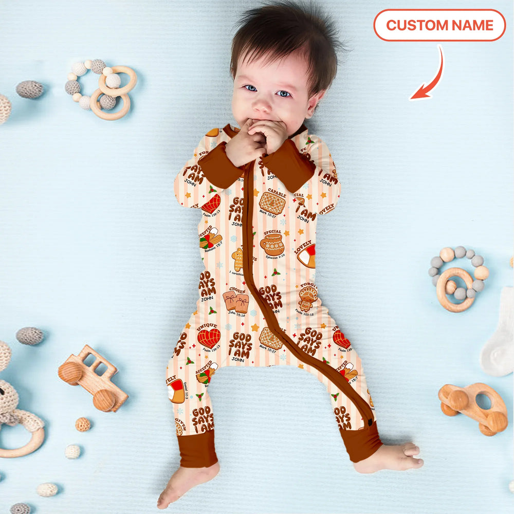 Christmas Mexican Cookies Custom Name For Boys Convertible Zippy , Christmas Mexican Cookies Custom Name For Boys Convertible Zippy - 0-3M