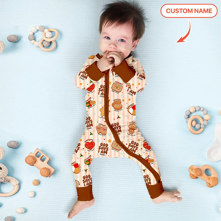 Christmas Mexican Cookies Custom Name For Boys Convertible Zippy , Christmas Mexican Cookies Custom Name For Boys Convertible Zippy - 0-3M