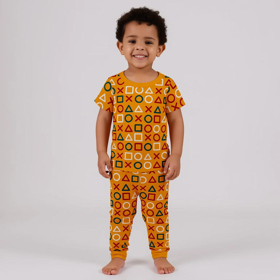 Shapes Hero Two Piece Short Sleeve Pajama Set , Shapes Hero Two Piece Short Sleeve Pajama Set - 12-18M