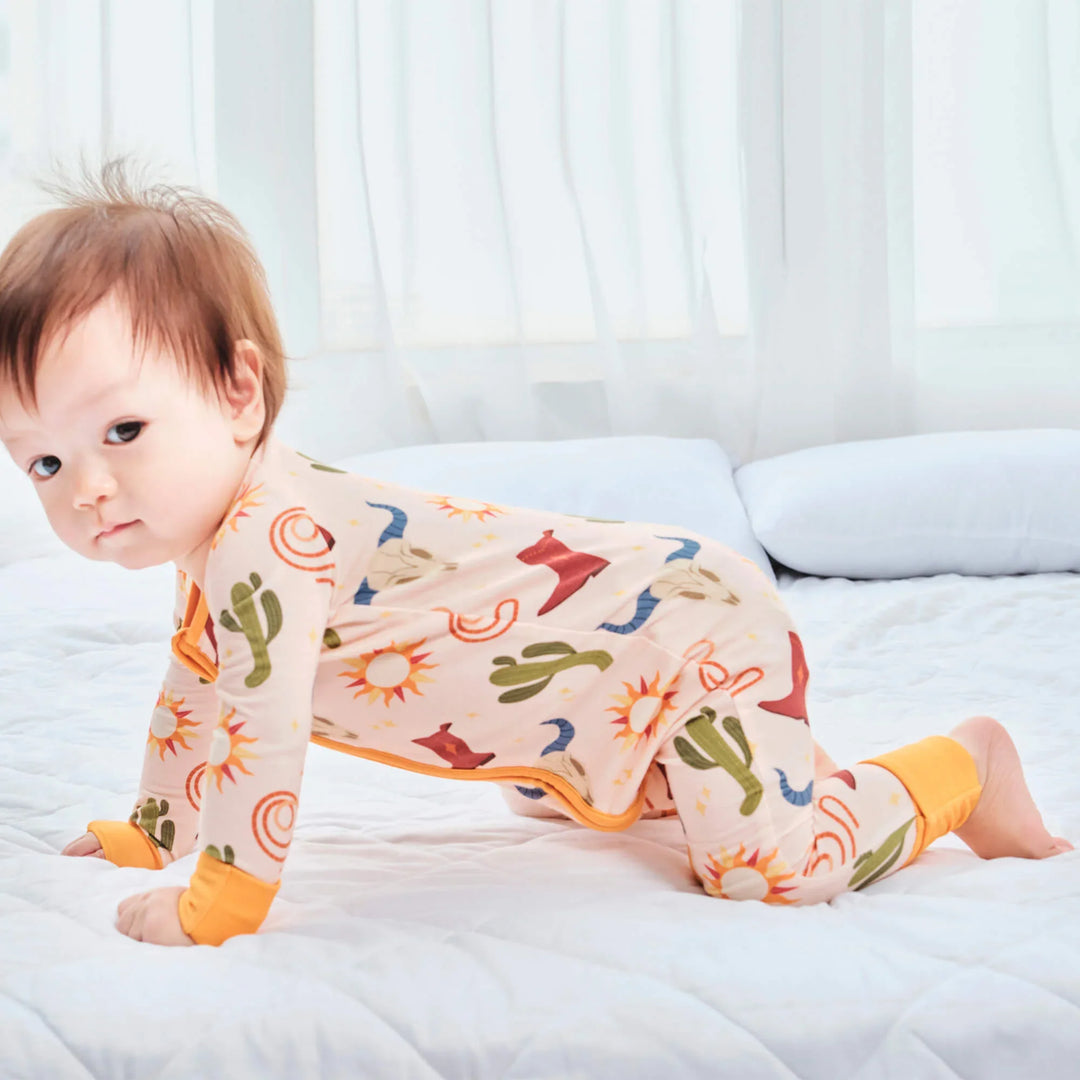Ready to Rodeo Convertible Zippered Romper , Ready to Rodeo Convertible Zippered Romper - 0-3M