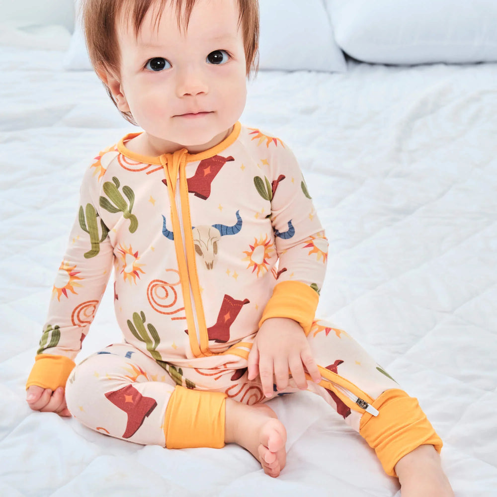 Ready to Rodeo Convertible Zippered Romper , Ready to Rodeo Convertible Zippered Romper - 0-3M