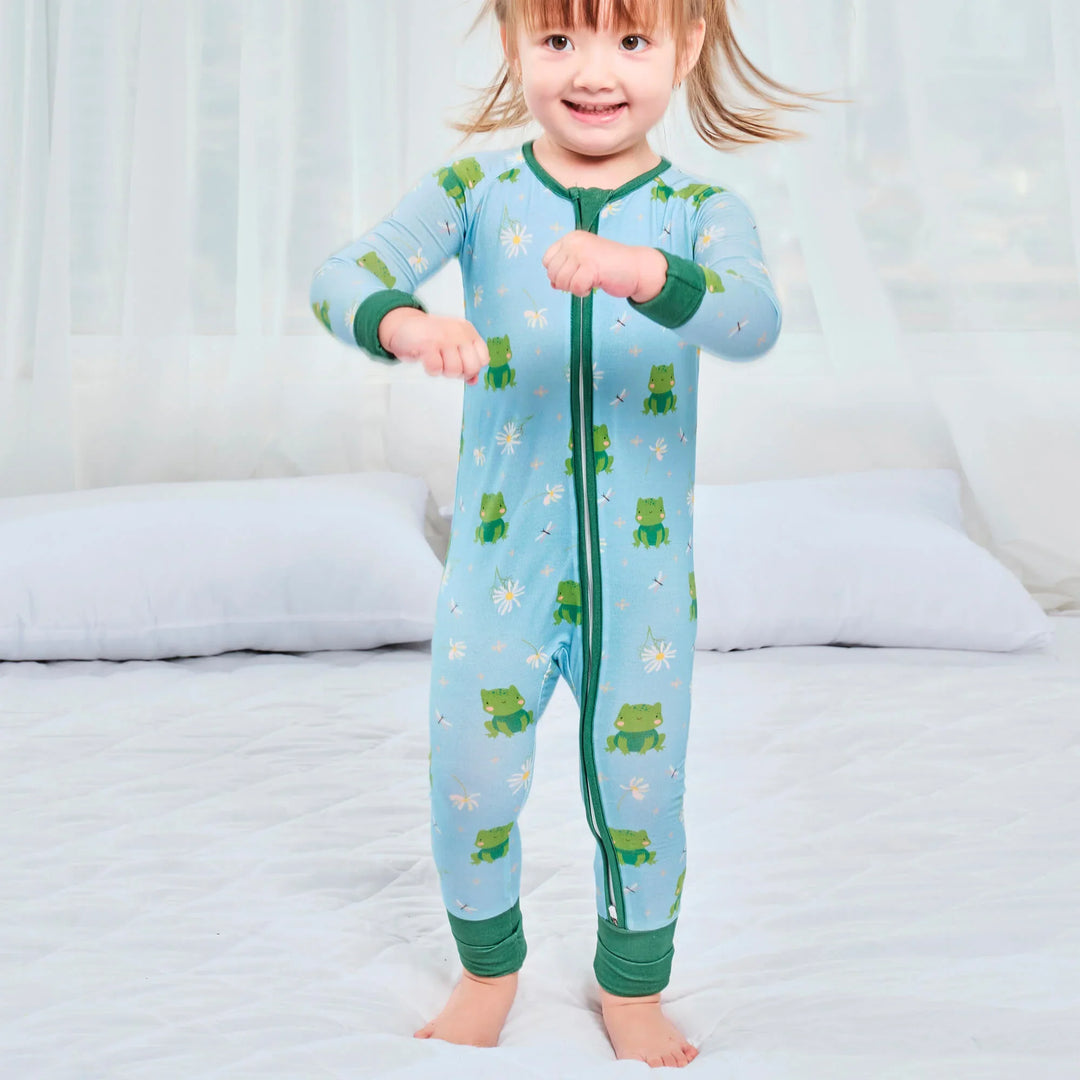 Leaping Love Convertible Zippered Romper , Leaping Love Convertible Zippered Romper - 0-3M