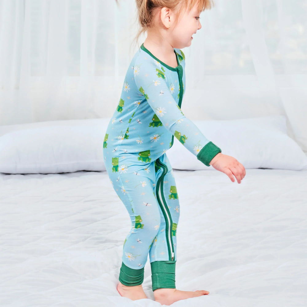 Leaping Love Convertible Zippered Romper , Leaping Love Convertible Zippered Romper - 0-3M