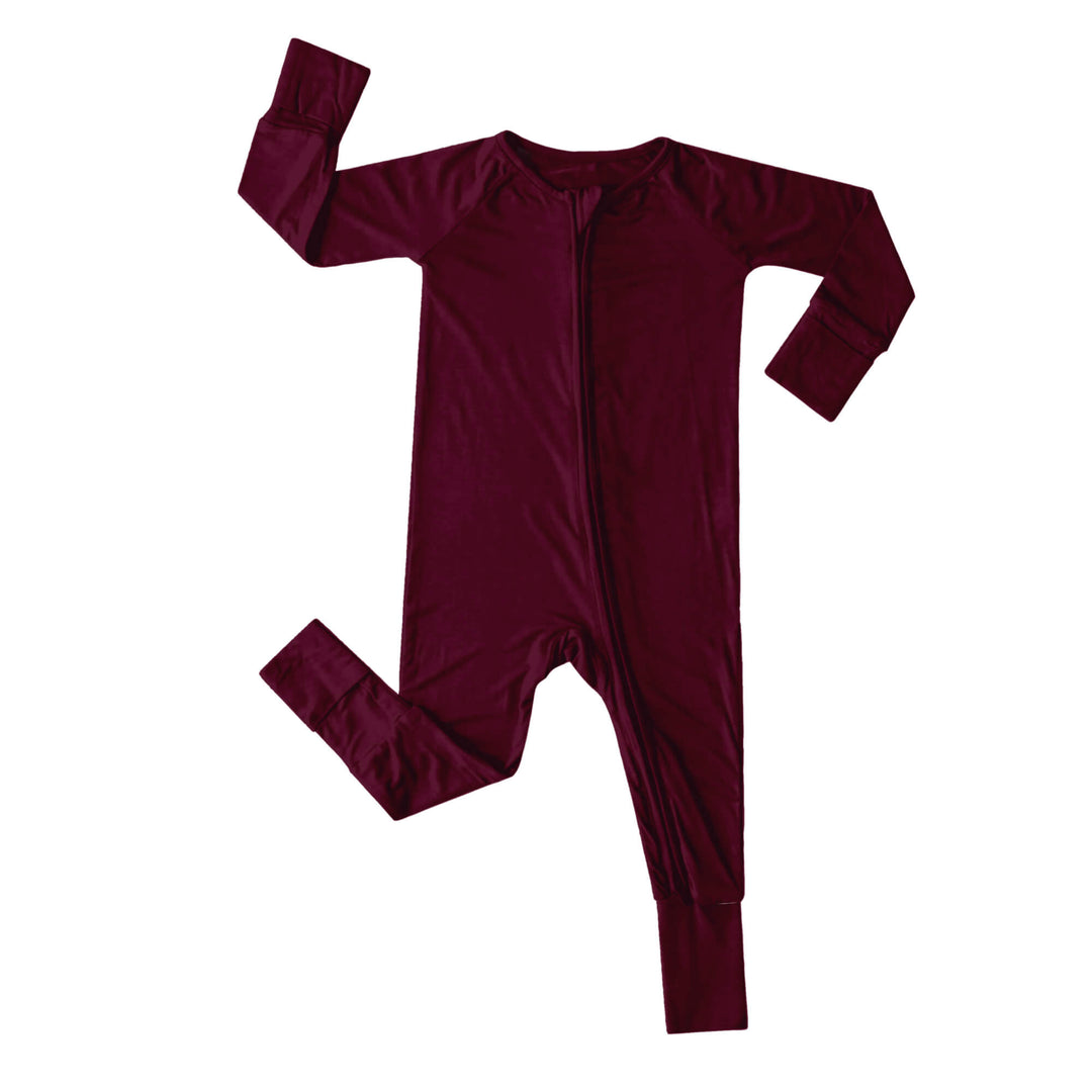 Convertible Zippered Romper in Brown Chocolate