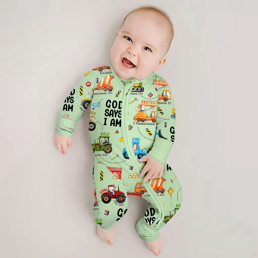 God Says I Am Boy Convertible Zippy , God Says I Am Boy Convertible Zippy - 0-3M / White