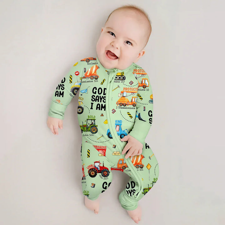 God Says I Am Boy Convertible Zippy , God Says I Am Boy Convertible Zippy - 0-3M / White