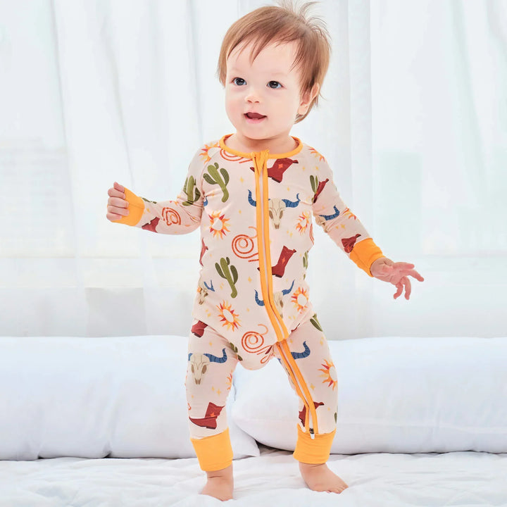 Best-Selling Convertible Zippered Rompers for Boy , Best-Selling Convertible Zippered Rompers for Boy - Ready to Rodeo / Newborn