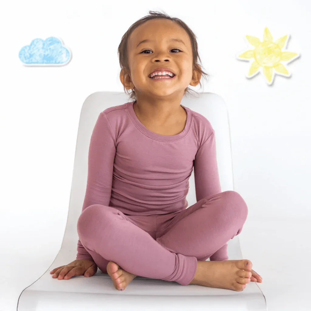 Cozy Two Piece Pajama Set , Cozy Two Piece Pajama Set - Dusty Plum / 12-18M