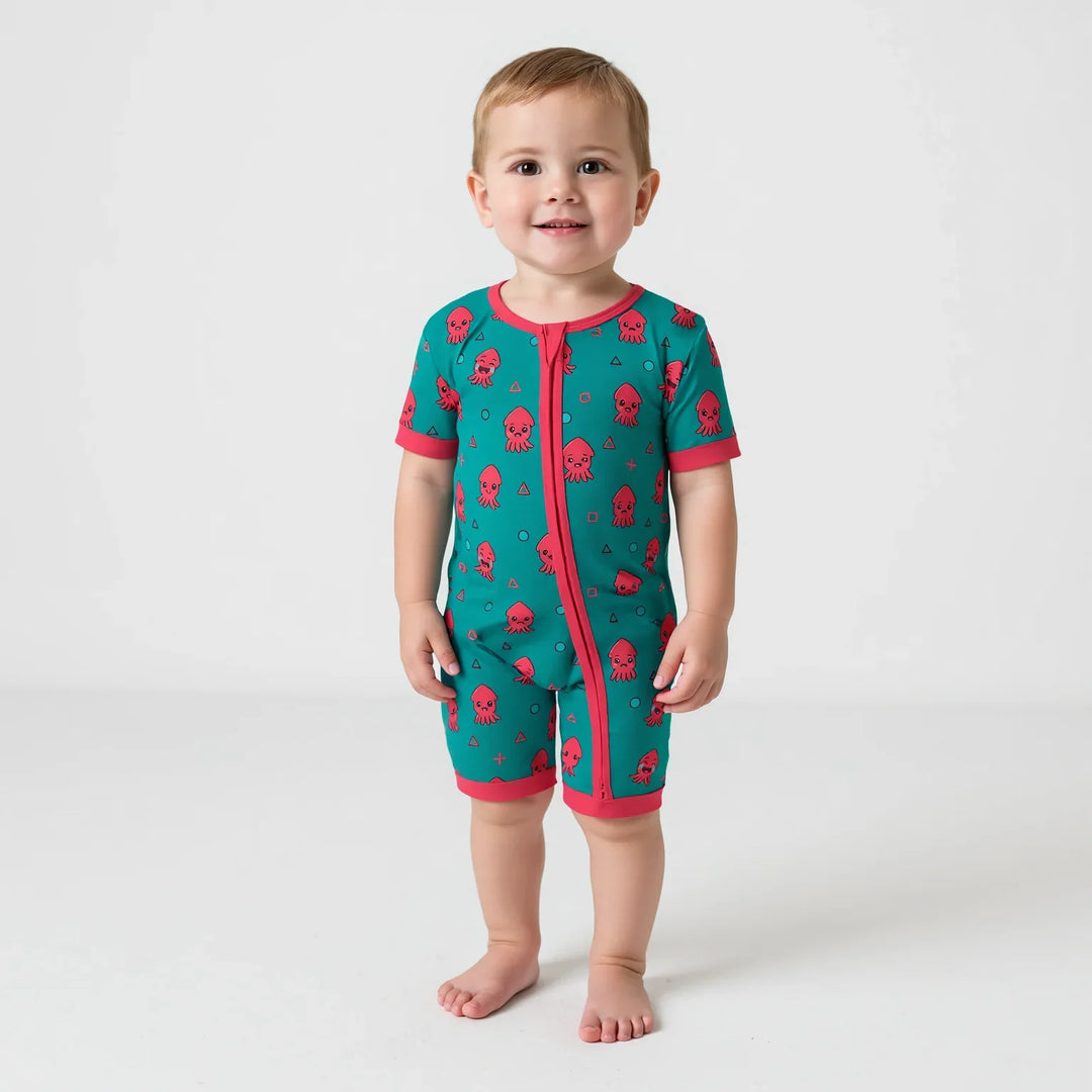 Cute Squid Shorty Zippy , Cute Squid Shorty Zippy - 0-3M