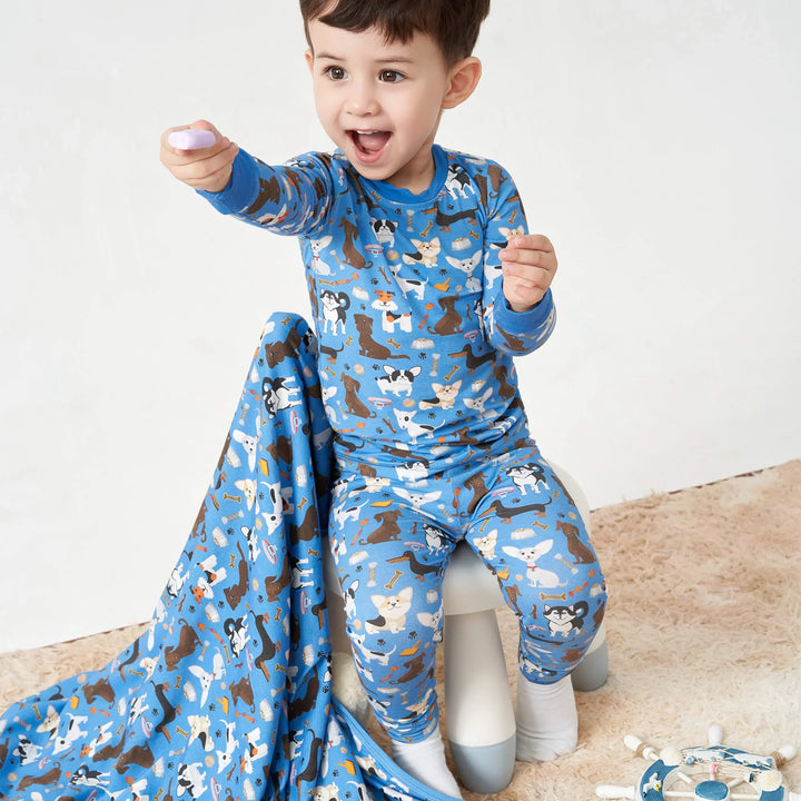 Dapper Dogs Two Piece Pajama Set , Dapper Dogs Two Piece Pajama Set - 12-18M