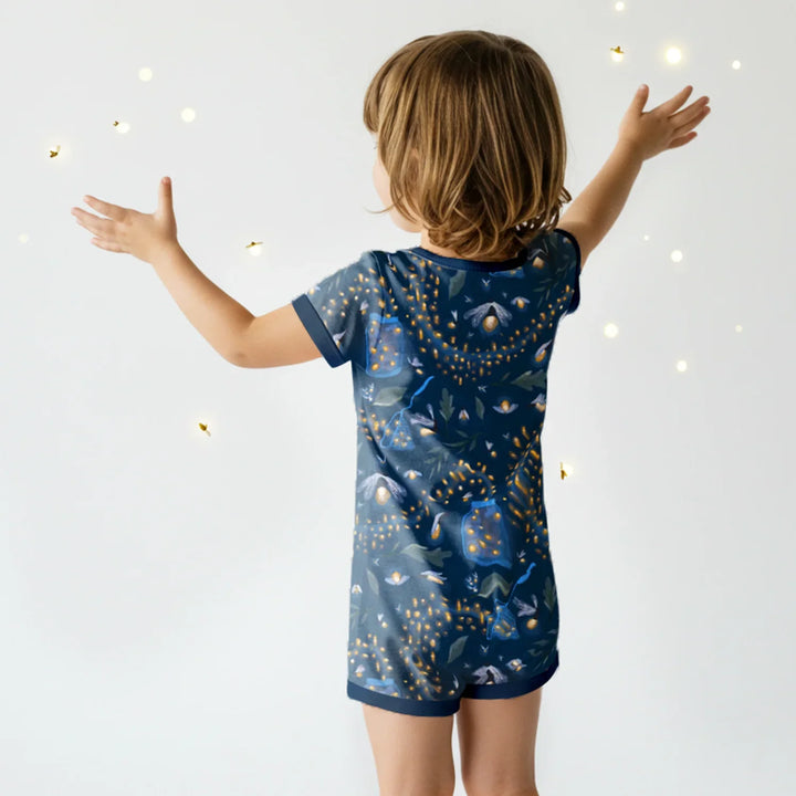 Catching Fireflies Shorty Zippered Romper , Catching Fireflies Shorty Zippered Romper - Newborn