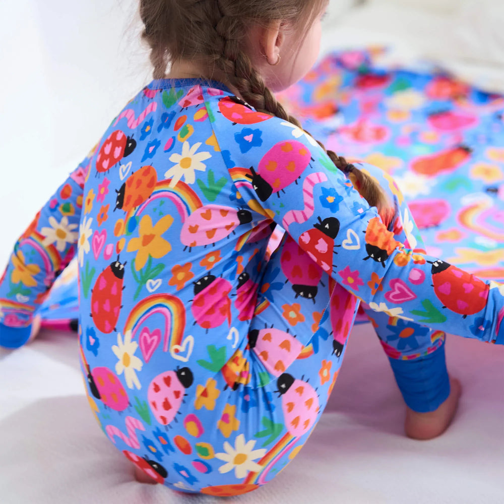 Lady Bugs Convertible Zippered Romper , Lady Bugs Convertible Zippered Romper - Newborn