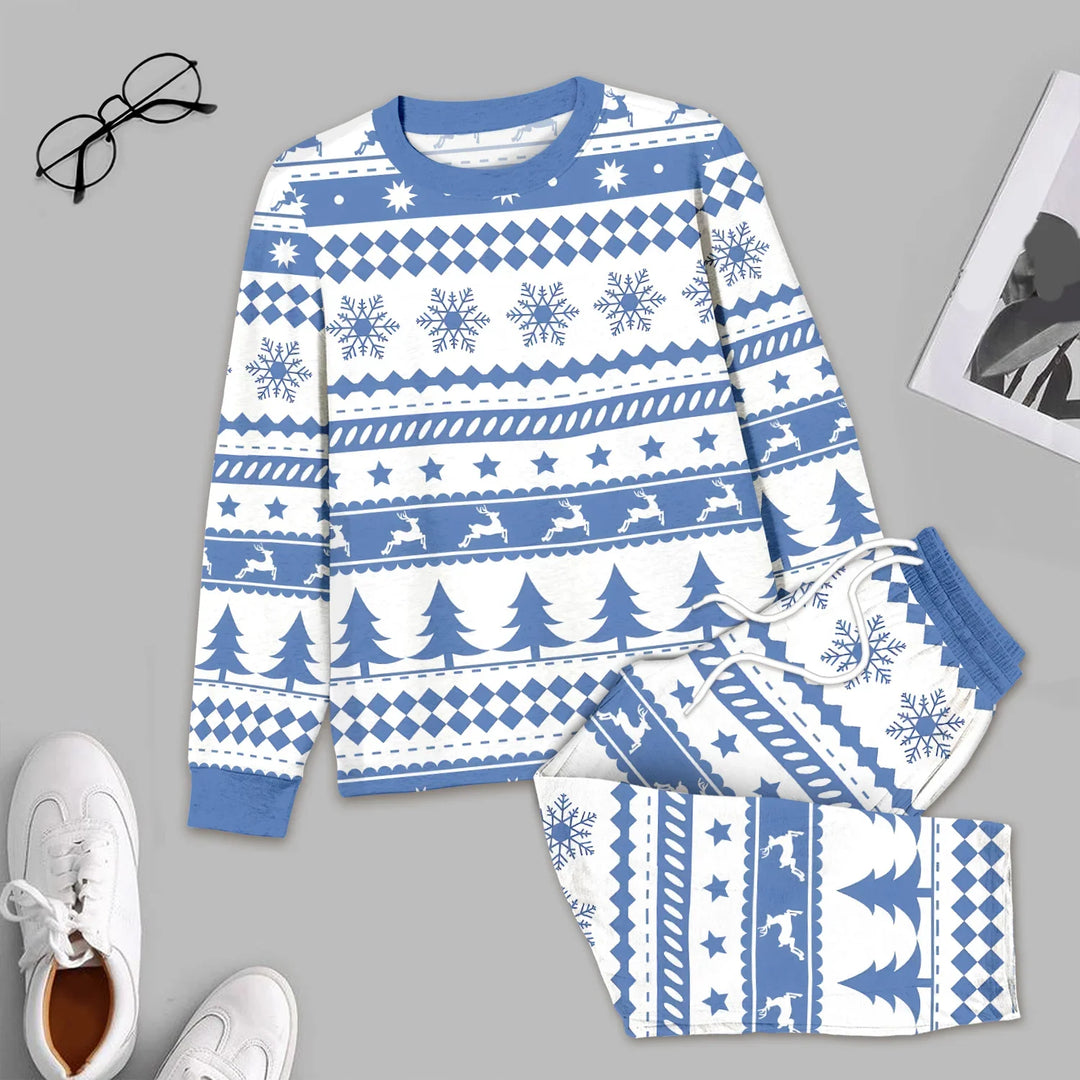 Blue Fair Isle Men's Pajama Set , Blue Fair Isle Men's Pajama Set - Only Shirt / XS