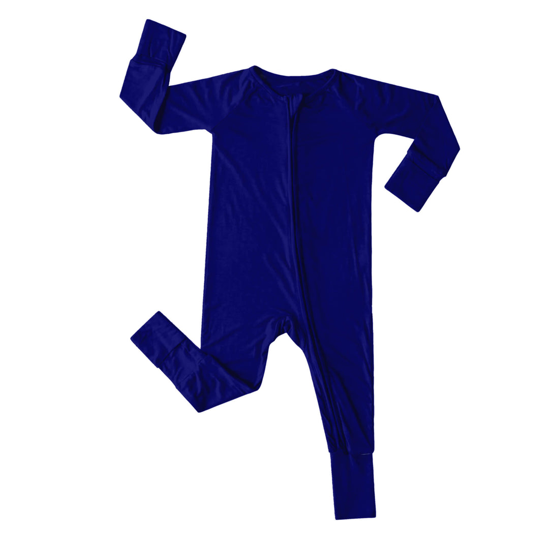 Convertible Zippered Romper in Midnight Blue
