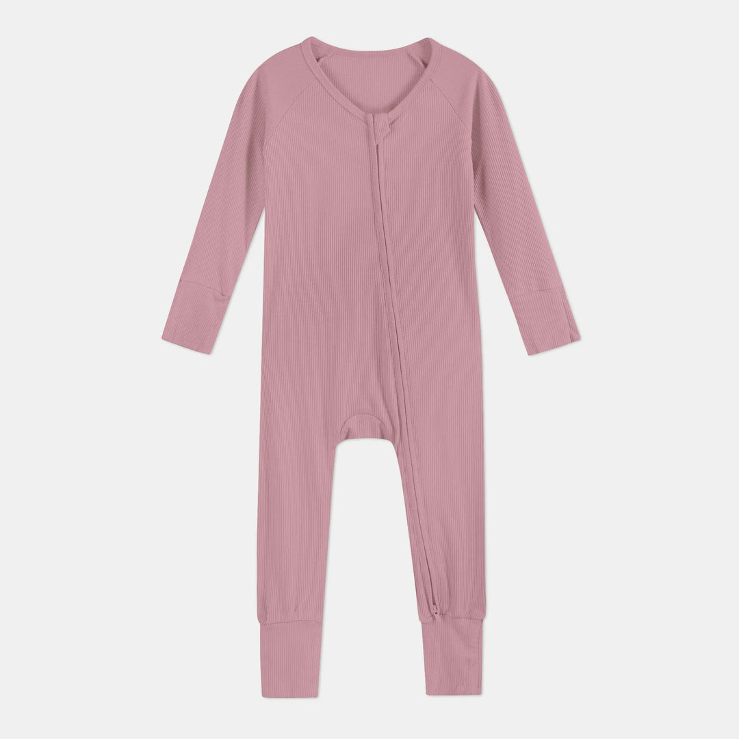 Blush Petal Ribbed Convertible Zippy , Blush Petal Ribbed Convertible Zippy - 0-3M