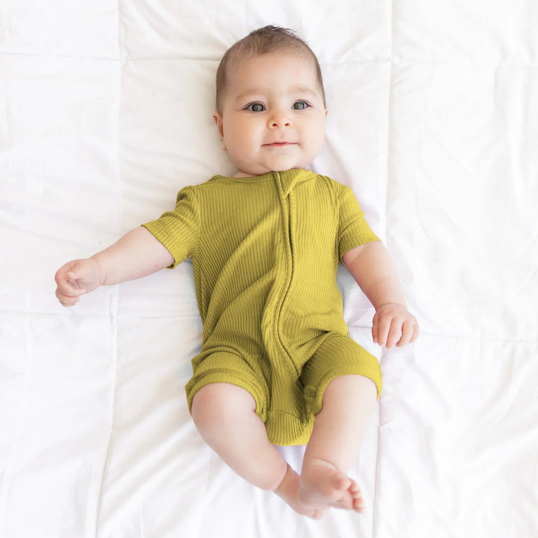 Buttercup Ribbed Shorty Zippy , Buttercup Ribbed Shorty Zippy - 0-3M