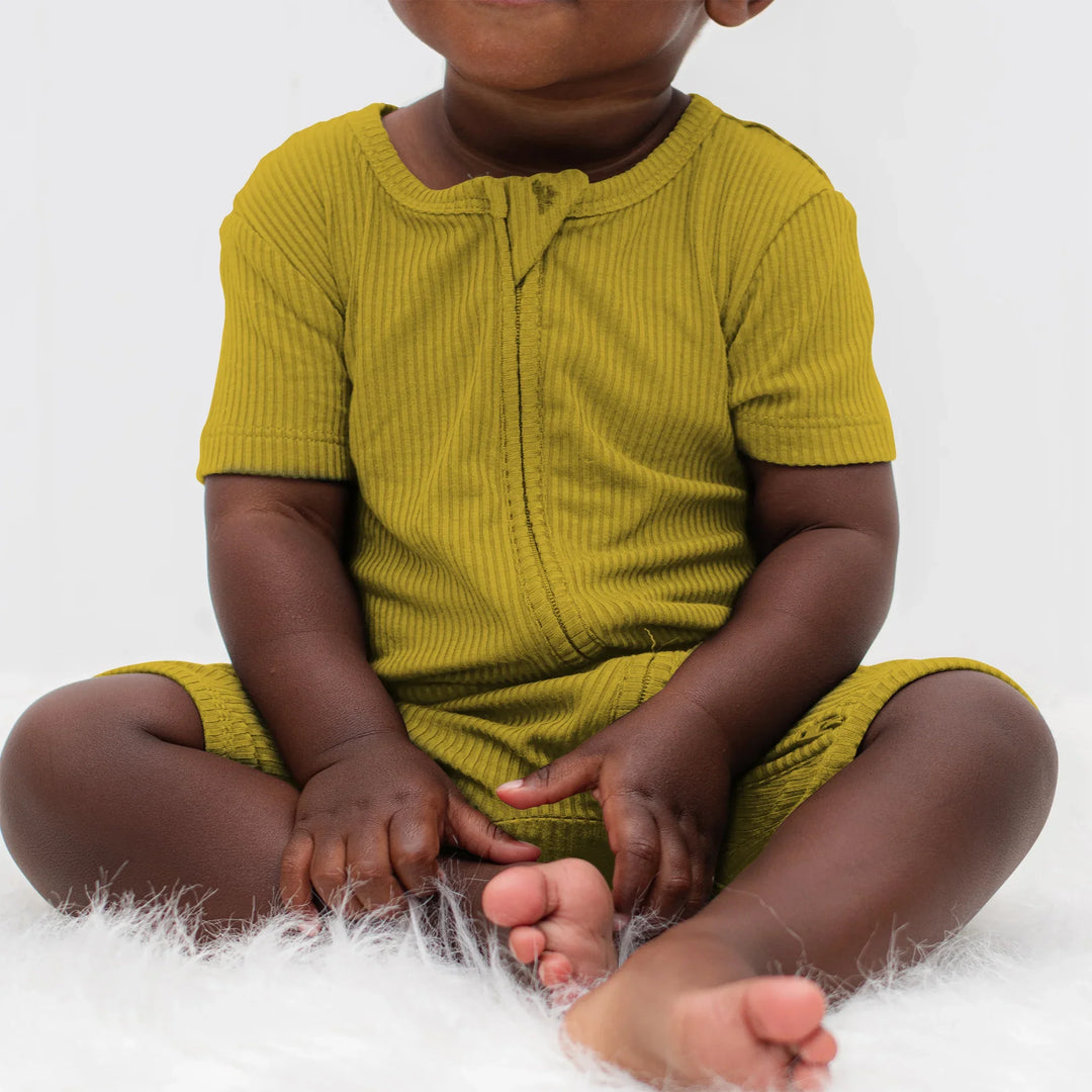 Buttercup Ribbed Shorty Zippy , Buttercup Ribbed Shorty Zippy - 0-3M