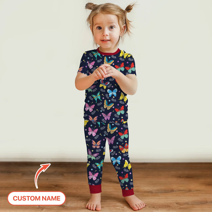 Zweiteiliges, kurzärmliges Pyjama-Set mit Marienkäfern