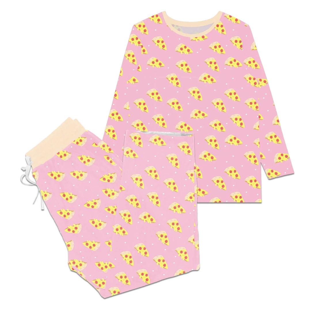 Cheese Pizza Slices Women Pajama Set , Cheese Pizza Slices Women Pajama Set - S
