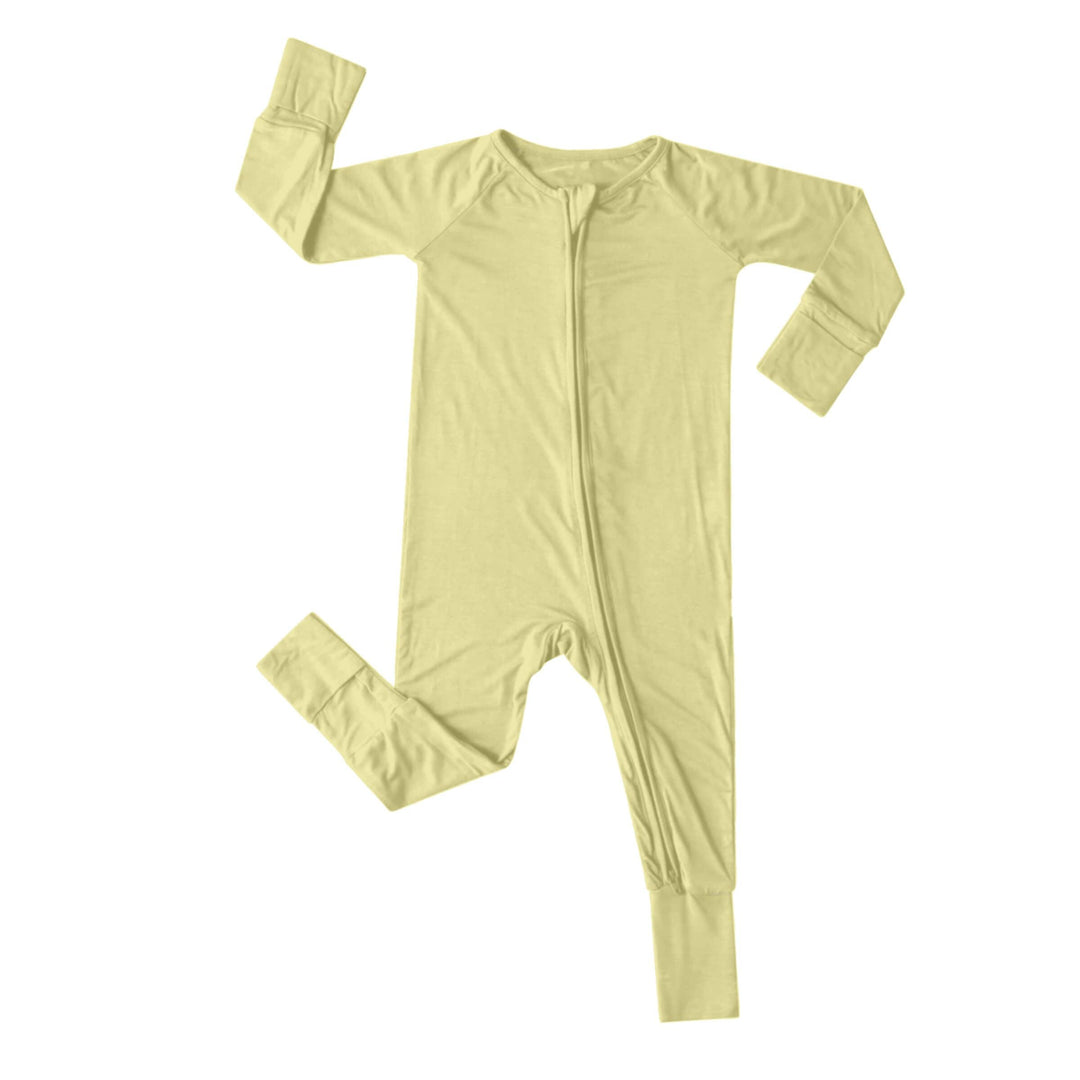 Convertible Zippered Romper in Pale Goldenrod