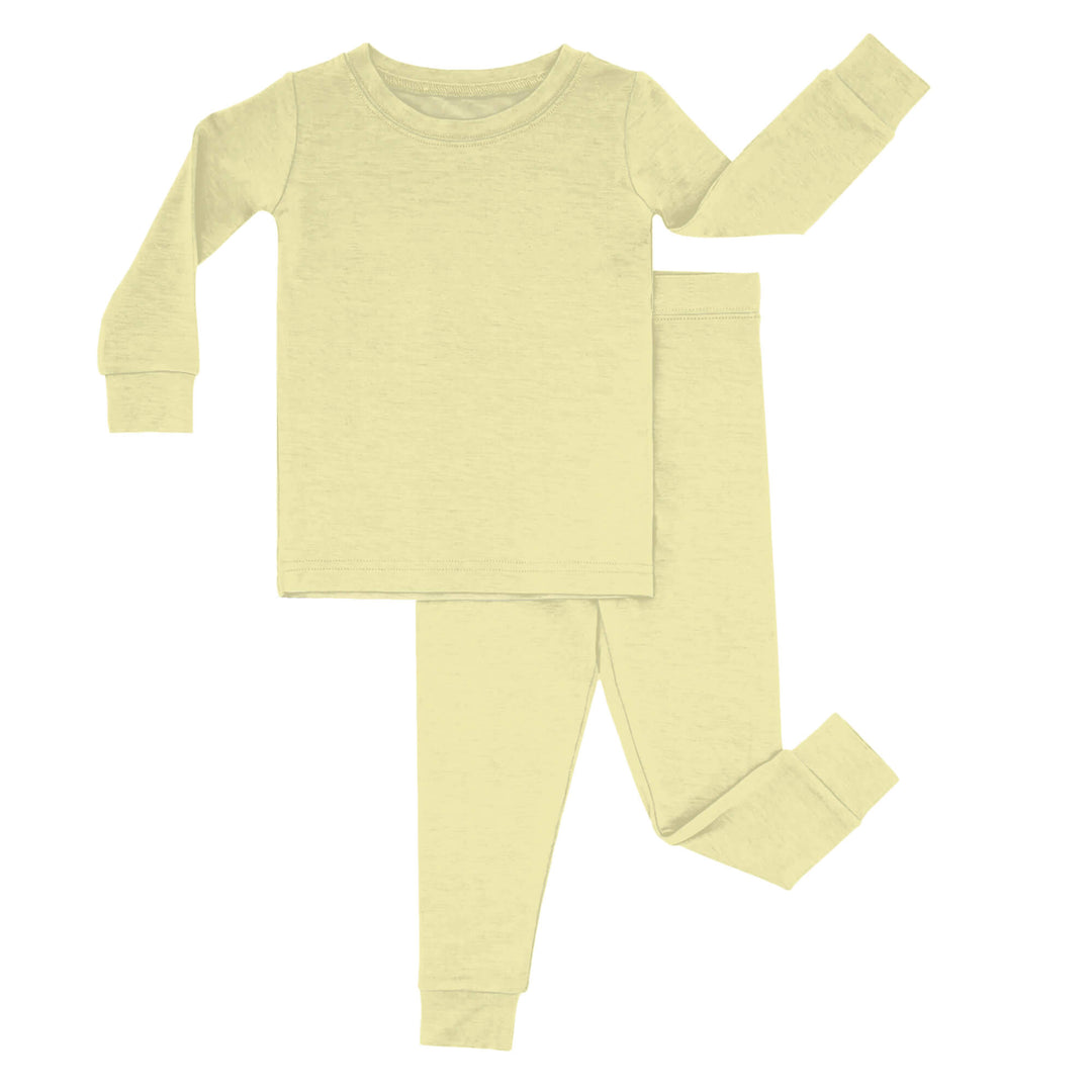 Zweiteiliges Pyjama-Set in blassem Goldrutengrün