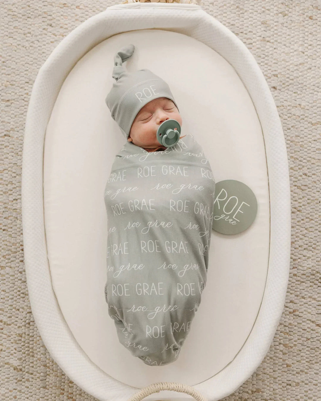 Personalized Baby Name Swaddle Blanket Block & Script , Personalized Baby Name Swaddle Blanket Block & Script - Script / Blush