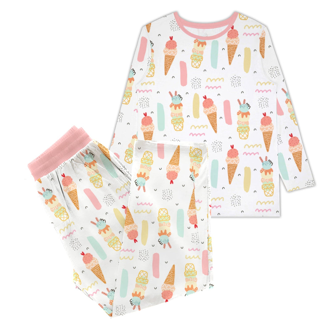 Pink Ice Cream Women Pajama Set